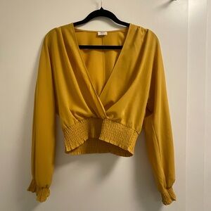 Aritzia Wilfred Reign Blouse Cropped